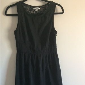 Black lace back dress